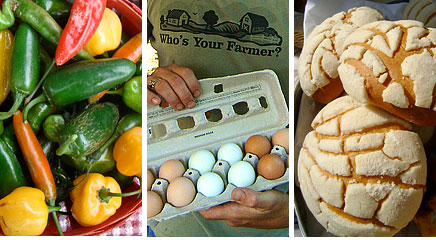 vegetables, eggs and bread