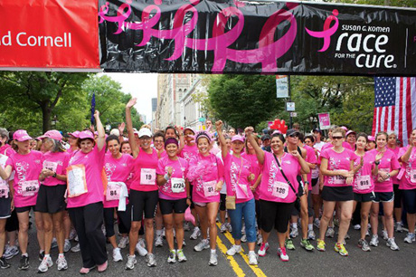women participating in race for the cure